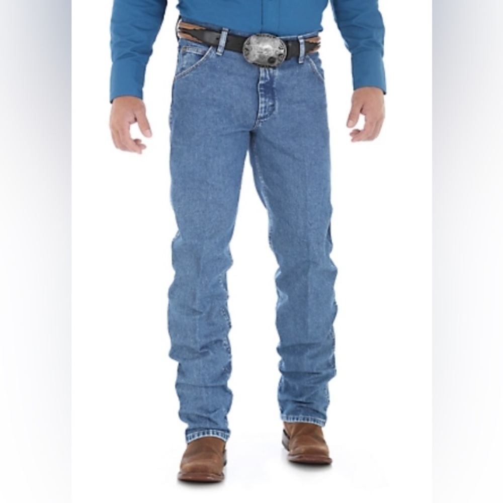 WRANGLER PREMIUM QUALITY DENIM JEANS MENS REGULAR FIT SZ 34x32 STRAIGHT LEG